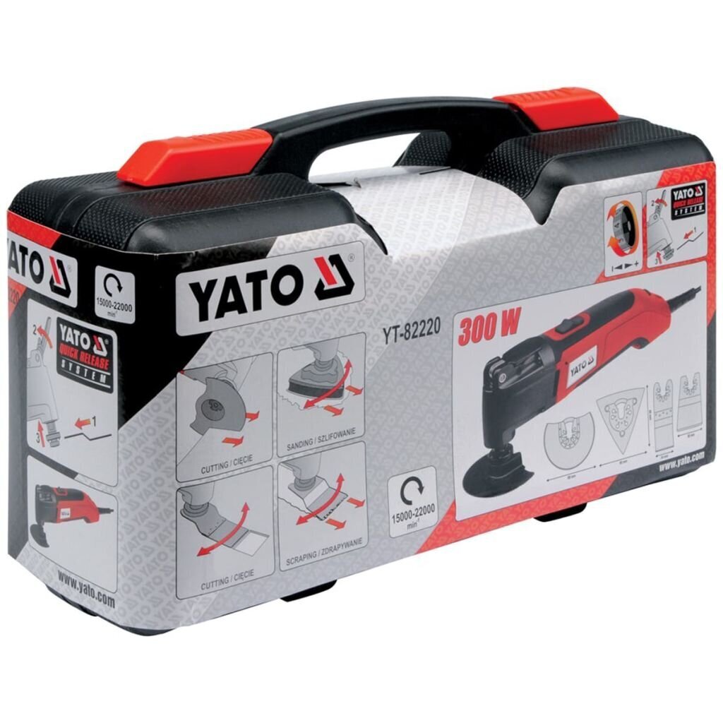 Multifunktsionaalne elektriline tööriist 300W Yato YT-82220 hind ja info | Lihvmasinad ja ketaslõikurid | kaup24.ee