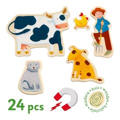 Puidust magnetid - Farm, Djeco DJ03110 hind ja info | Imikute mänguasjad | kaup24.ee