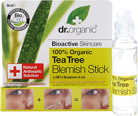 Akne Nahahooldus Dr.Organic Bioactive Organic Roll-On Teepuu (8 ml) цена и информация | Сыворотки для лица, масла | kaup24.ee