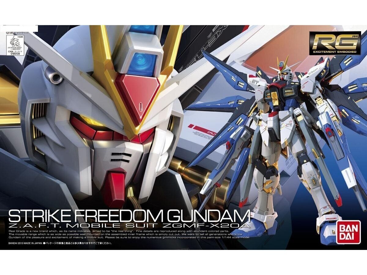 Bandai - RG ZGMF-X20A Strike Freedom Gundam, 1/144, 61617 hind ja info | Klotsid ja konstruktorid | kaup24.ee