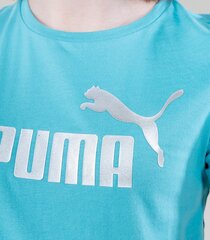 Футболка Puma Ess+ Logo Tee Green 846953 61 846953 61/152 цена и информация | Рубашки для мальчиков | kaup24.ee