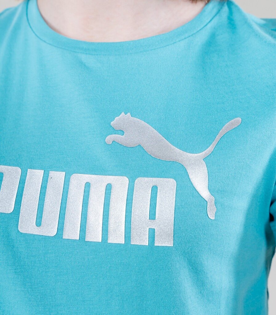 Puma Pluusid Ess+ Logo Tee Green 846953 61 846953 61/152 цена и информация | Poiste särgid | kaup24.ee