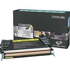 Lexmark C734A1YG Cartridge, Yellow, 6000 цена и информация | Картриджи и тонеры | kaup24.ee