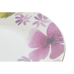 Плоская тарелка DKD Home Decor Цветы (27 x 27 x 2 cм) (2 шт) цена и информация | Посуда, тарелки, обеденные сервизы | kaup24.ee