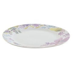Плоская тарелка DKD Home Decor Цветы (27 x 27 x 2 cм) (2 шт) цена и информация | Посуда, тарелки, обеденные сервизы | kaup24.ee