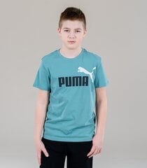 Футболка Puma Ess+ Col Logo Green 586985 50 586985 50/128 цена и информация | Рубашки для мальчиков | kaup24.ee