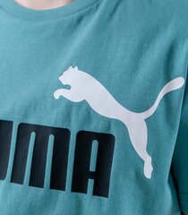 Футболка Puma Ess+ Col Logo Green 586985 50 586985 50/128 цена и информация | Рубашки для мальчиков | kaup24.ee