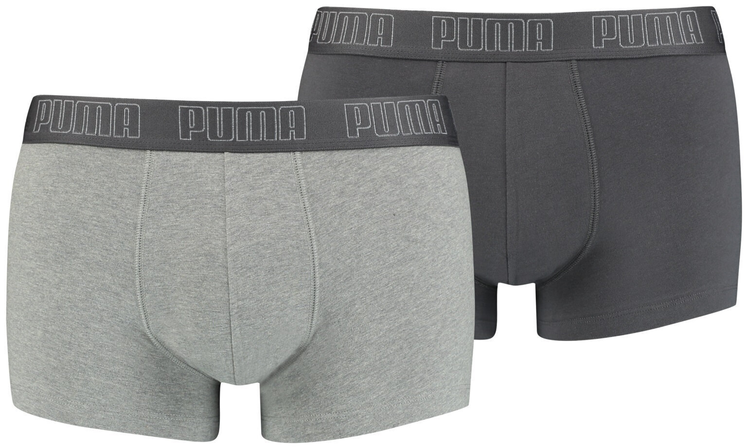 Lühikesed püksid meestele Puma Basic Trunk Grey Black 935015 08, 2 tk. hind ja info | Meeste aluspesu | kaup24.ee
