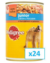 Konserv kutsikatele Pedigree Junior kanalihaga, 24 x 400 g hind ja info | Konservid koertele | kaup24.ee
