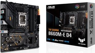 Asus Tuf Gaming B660M-E D4 hind ja info | Emaplaadid | kaup24.ee