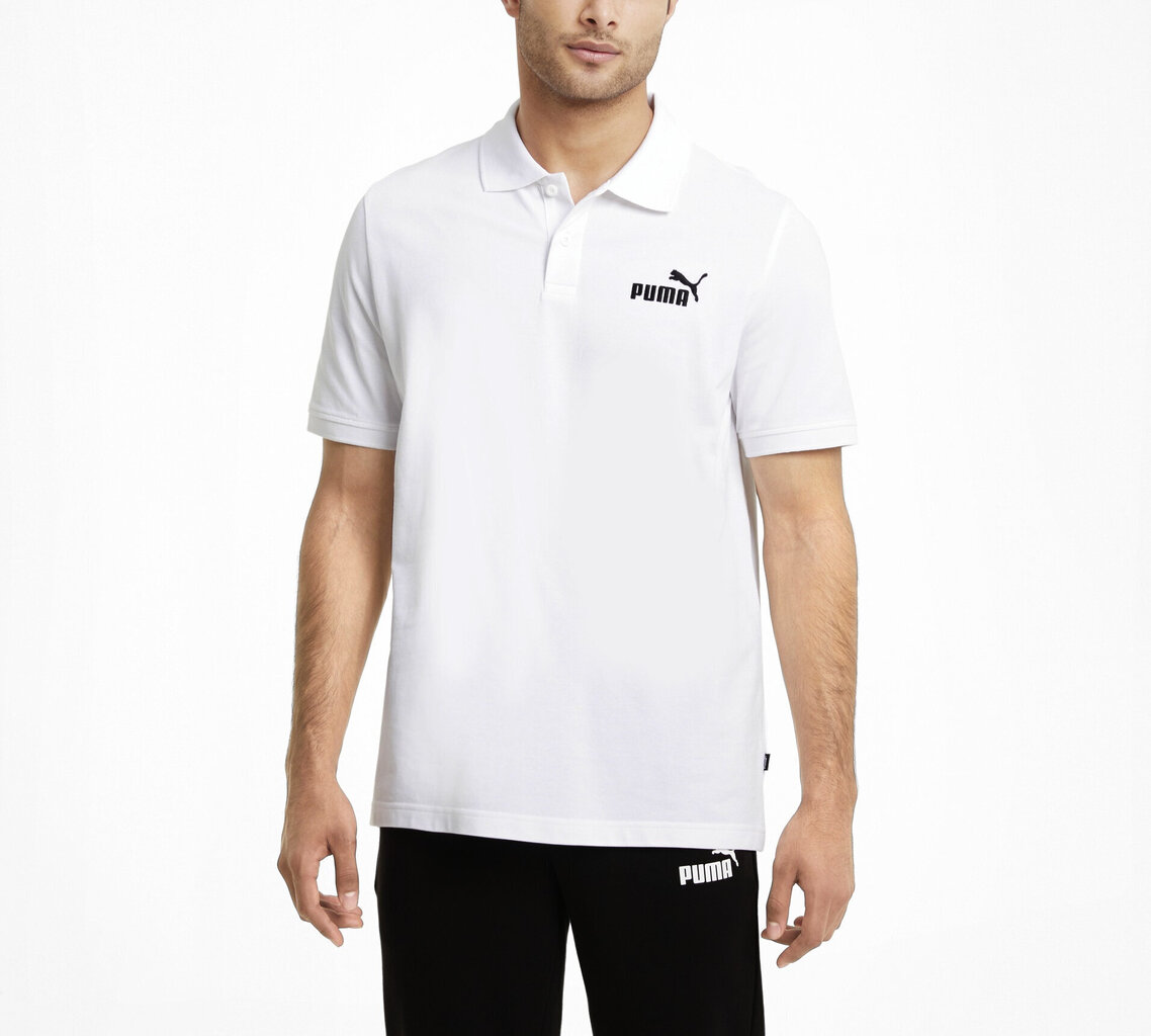 T-särk meestele Puma Ess Pigue Polo White 586674 02, valge hind ja info | Meeste T-särgid | kaup24.ee