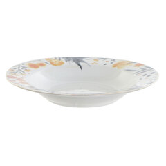 Плоская тарелка DKD Home Decor Цветы (21.5 x 21.5 x 3.5 cм) (2 шт) цена и информация | Посуда, тарелки, обеденные сервизы | kaup24.ee