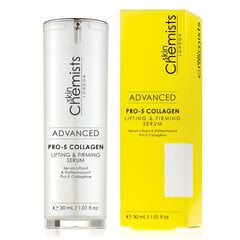 Skin Chemists Advanced Pro-5 Collagen tõstev ja pinguldav seerum 30 ml hind ja info | Näokreemid | kaup24.ee