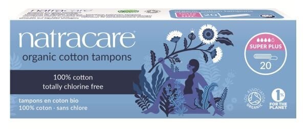 Tampoonid Natracare Super Plus 20 tk hind ja info | Tampoonid, hügieenisidemed, menstruaalanumad | kaup24.ee
