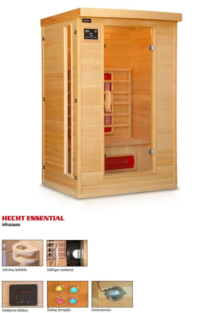 Infrapunasaun Hecht Essential, 2000 W hind ja info | Sauna seadmed | kaup24.ee