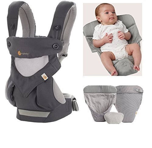 Kandekott Ergobaby 360 Cool Air BC360PBLKGRY, carbon grey hind ja info | Kõhukotid | kaup24.ee