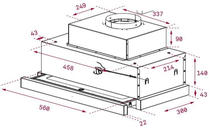 Traditsiooniline õhupuhasti Teka CNL6610S 60 cm 694 m3/h 63 dB 233W hind ja info | Õhupuhastid | kaup24.ee