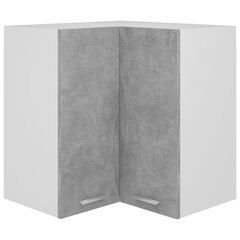 vidaXL seina nurgakapp, betoonhall, 57 x 57 x 60 cm puitlaastplaat цена и информация | Кухонные шкафчики | kaup24.ee