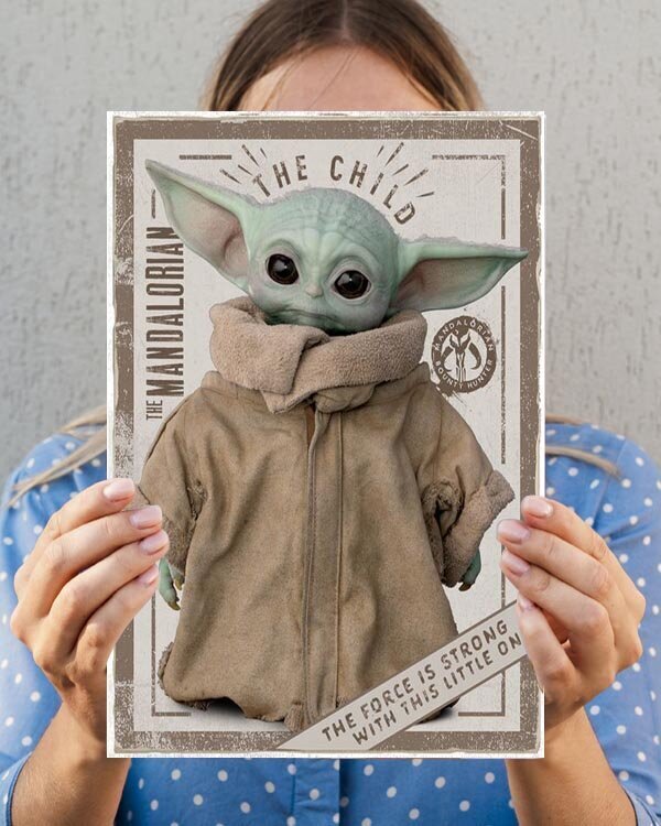 Star Wars The Mandalorian Yoda Child – plakat 40x50 cm hind ja info | Seinapildid | kaup24.ee