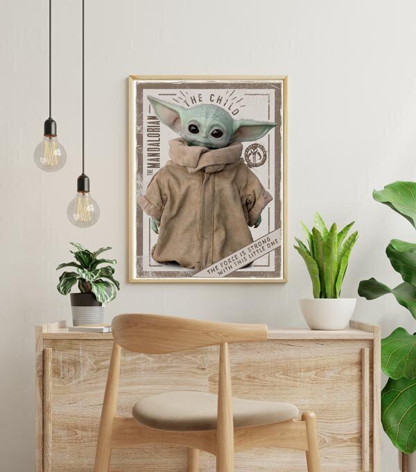 Star Wars The Mandalorian Yoda Child – plakat 40x50 cm hind ja info | Seinapildid | kaup24.ee