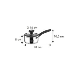 Кастрюля Tescoma с крышкой Presto, 1,25 л цена и информация | Кастрюли, скороварки | kaup24.ee