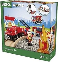 Игровой набор Железная дорога - Пожарная станция Brio Railway, 33815000 цена и информация | Игрушки для мальчиков | kaup24.ee