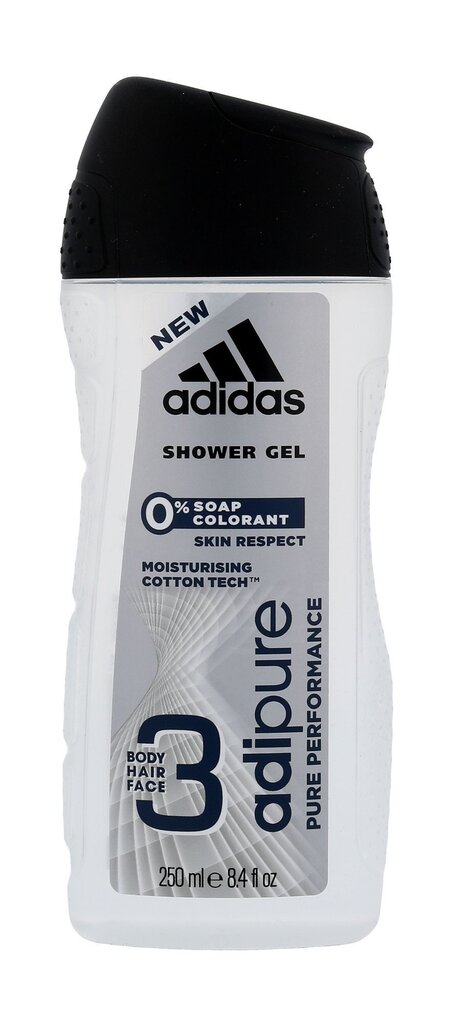 Meeste dušigeel Adidas Adipure 250 ml цена и информация | Dušigeelid, õlid | kaup24.ee