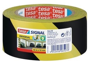 Märgistamise ja hoiatusteip tesa® Signal (kollane/must), 66 m x 50 mm hind ja info | Käsitööriistad | kaup24.ee