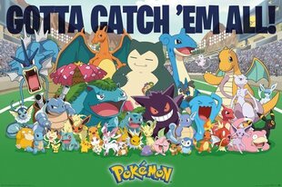 Pokemons Catch Them All – plakat 91,5x61 cm цена и информация | Картины, живопись | kaup24.ee