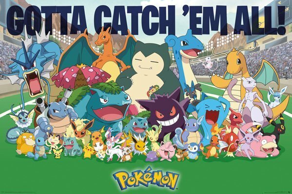 Pokemons Catch Them All – plakat 91,5x61 cm цена и информация | Seinapildid | kaup24.ee