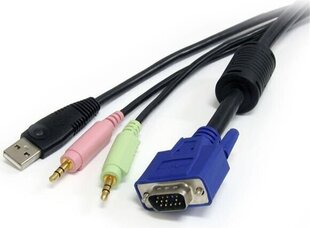 StarTech USBVGA4N1A6, USB B / USB A / VGA / 3.5 Mini Jack, 1.8m цена и информация | Кабели и провода | kaup24.ee