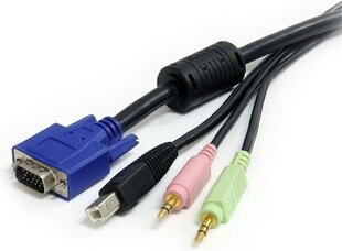 StarTech USBVGA4N1A6, USB B / USB A / VGA / 3.5 Mini Jack, 1.8m hind ja info | Kaablid ja juhtmed | kaup24.ee