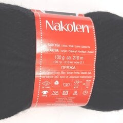 Kudumisniit Nako Nakolen, värvus must 217 hind ja info | Kudumistarvikud | kaup24.ee