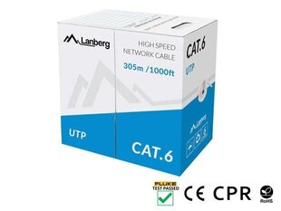 Kaabel Lanberg LCU6-11CU-0305-S цена и информация | Кабели и провода | kaup24.ee