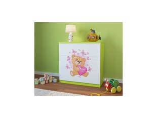 Комод Babydreams - Мишка с бабочками, желтый цена и информация | Комоды | kaup24.ee