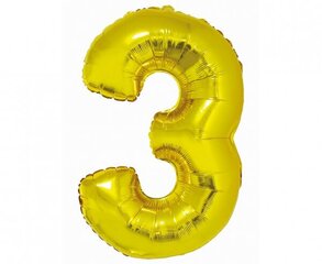 Воздушные шары фольгированные, номер 3 (ненадутые), 76 см цена и информация | Шарики | kaup24.ee