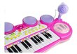Laste klaver mikrofoni ja tooliga, roosa hind ja info | Arendavad mänguasjad | kaup24.ee