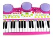 Laste klaver mikrofoni ja tooliga, roosa hind ja info | Arendavad mänguasjad | kaup24.ee