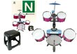 Laste trummid klaveri ja mikrofoniga, roosa цена и информация | Arendavad mänguasjad | kaup24.ee