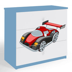 Комод Babydreams - Гоночный автомобиль, синий цена и информация | Комоды | kaup24.ee