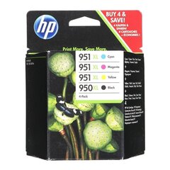 4tk. Tindikassetid HP 950XL/951XL, must+kolm värvi hind ja info | Tindiprinteri kassetid | kaup24.ee