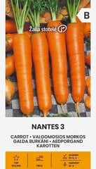 Морковь Nantes 3 Tip top, 3 г цена и информация | Семена овощей, ягод | kaup24.ee