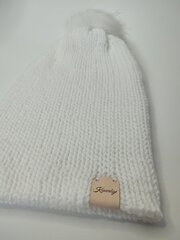 Naiste tutimüts, kootud, valge hind ja info | Naiste mütsid ja peapaelad | kaup24.ee