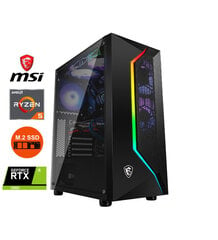 MSI Vampiric 100R Ryzen 5 5600X 8GB DDR4 512GB SSD M2 1TB HDD RTX 2060 6GB Windows 10 hind ja info | Lauaarvutid | kaup24.ee