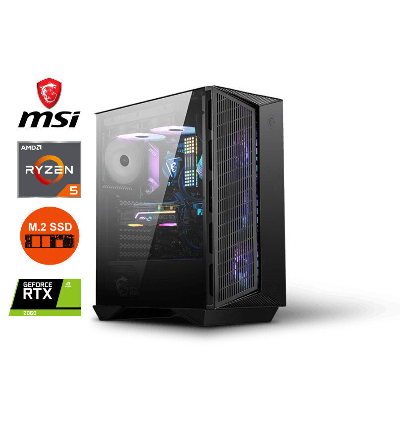 MSI GunGir 110M Ryzen 7 5700G 32GB 1TB SSD M2 1TB HDD RTX 2060 6GB Windows 10 hind ja info | Lauaarvutid | kaup24.ee