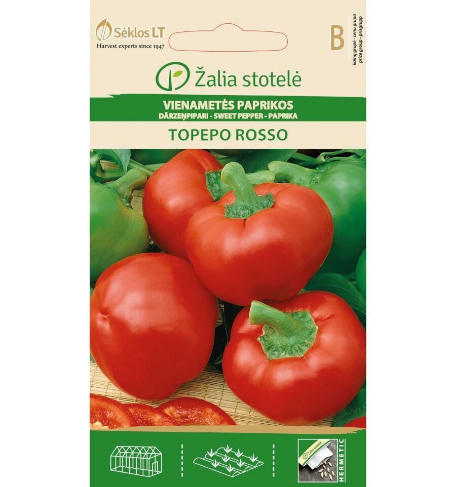 Paprika Topepo rosso hind ja info | Köögivilja-, marjaseemned | kaup24.ee