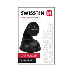 Универсальный автомобильный держатель с магнитом Swissten S-GRIP M1 Premium Universal Window Holder with Magnet, Черный цена и информация | Mobiiltelefonide hoidjad | kaup24.ee