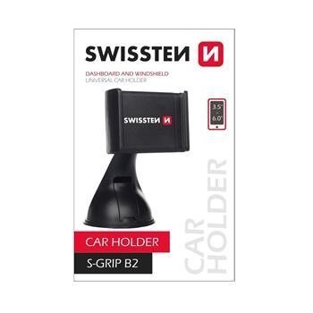 Hoidja Swissten S-GRIP B2 Premium 360 Rotation, seadmetele 3.5'- 6.0', must hind ja info | Mobiiltelefonide hoidjad | kaup24.ee