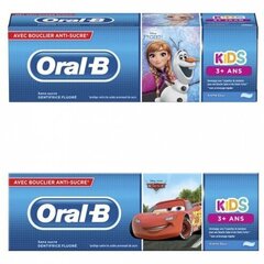 Зубная паста для детей Oral-B Frozen Cars, с 3 + лет, 75 мл цена и информация | Для ухода за зубами | kaup24.ee