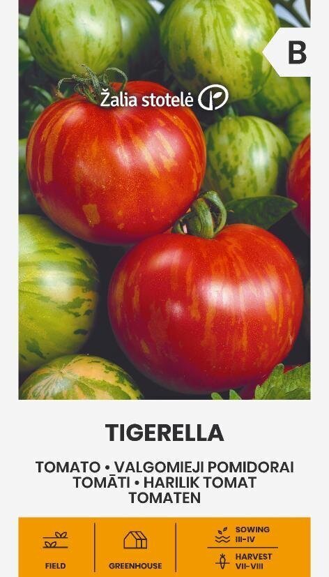 Tomat Tigerella цена и информация | Köögivilja-, marjaseemned | kaup24.ee